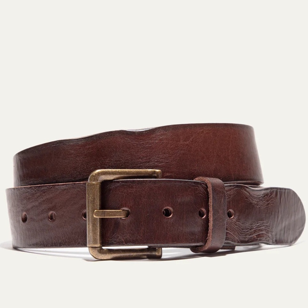 Will Leather Goods Vintage Wash Belt Brown Size 38 NWOT